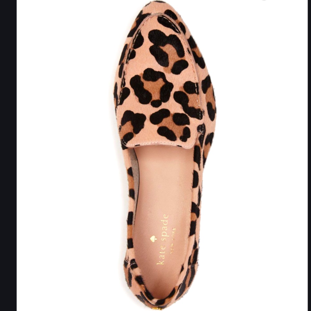 Super cute light leopard loafer, Kate Spade